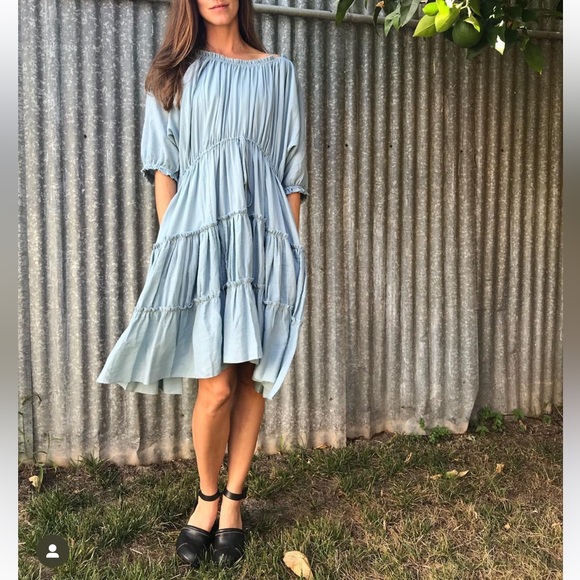 Loup Charmant Dresses & Skirts - Loup Charmant Small Seafoam peasant dress